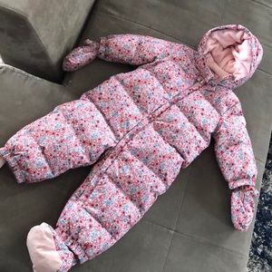 worn once! Fleece lined toddler girl snowsuit